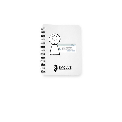 Brain Lagging Journal, a White Spiral Notebook