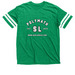 Polymath Football Jersey Tee, a Vintage Green / White Football Jersey Tee