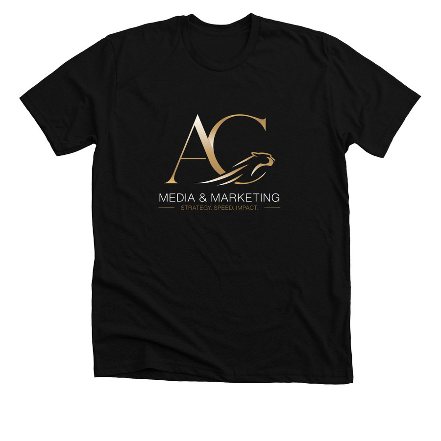 AC Media & Marketing Merch, a Solid Black Blend Premium Unisex Tee