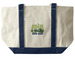 Ozark Hollers, a Natural/Navy Large Two-Tone Canvas Tote Bag