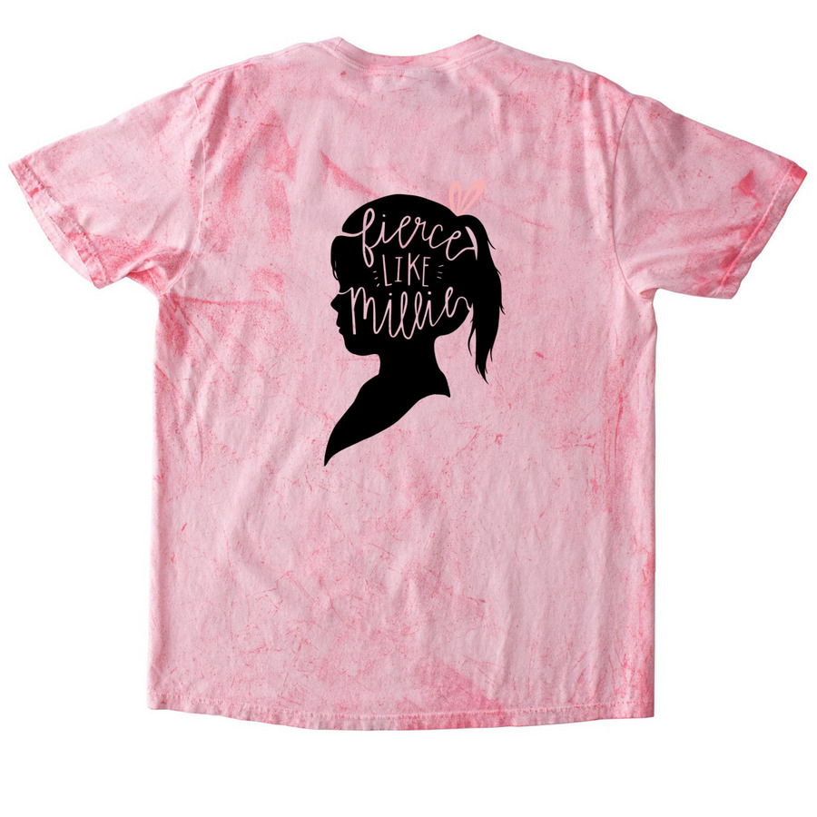 Sepsis Awareness for Millie Rose, a Hibiscus Comfort Colors Colorblast Tee (back-view)