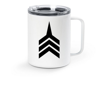 Coffee Mugs, a White Stainless Steel Travel Mug