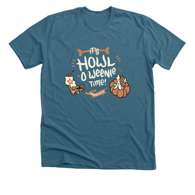 Howl-O-Weenie 2026, a Heather Deep Teal Premium Unisex Tee