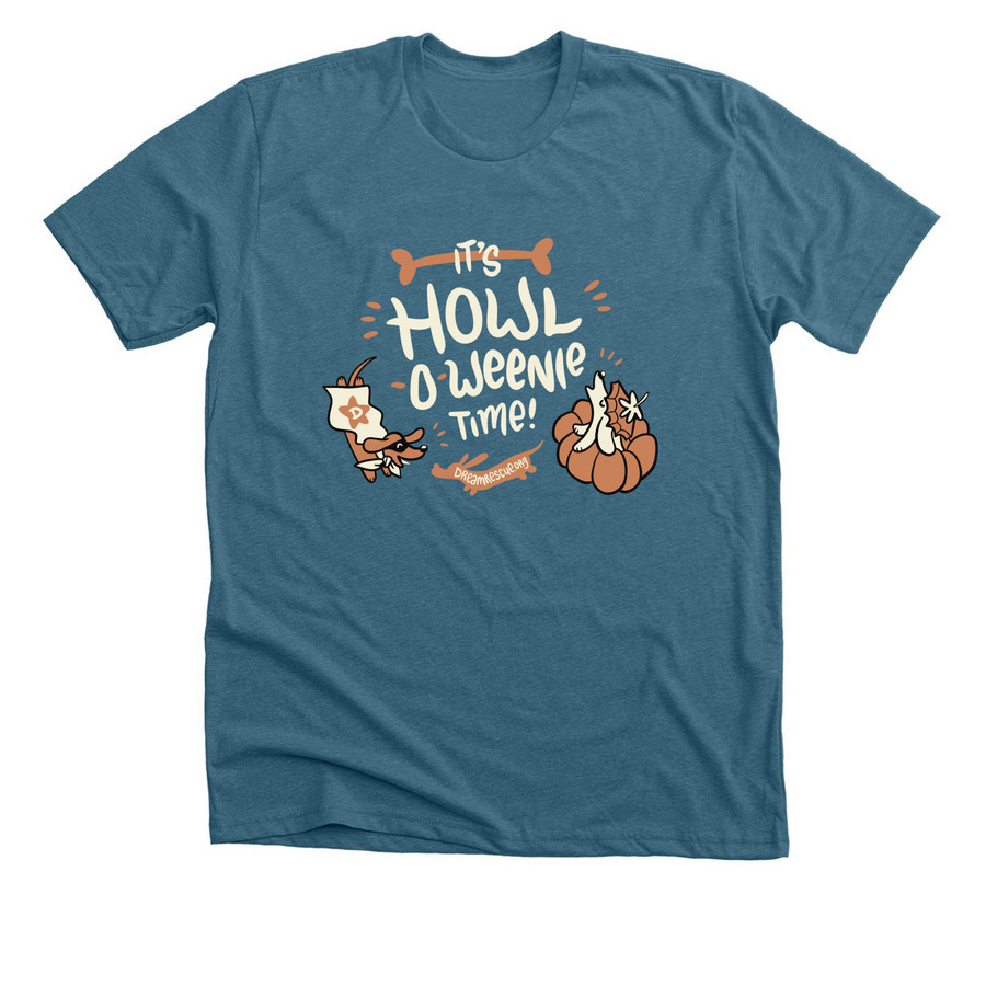 Howl-O-Weenie 2026, a Heather Deep Teal Premium Unisex Tee