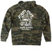 Skully Ratfink, a Forest Camo Heavyweight Camo Pullover Hoodie (back-view)