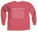 Kinley's Klubhouse, a Crimson Comfort Colors Long Sleeve Tee (back-view)