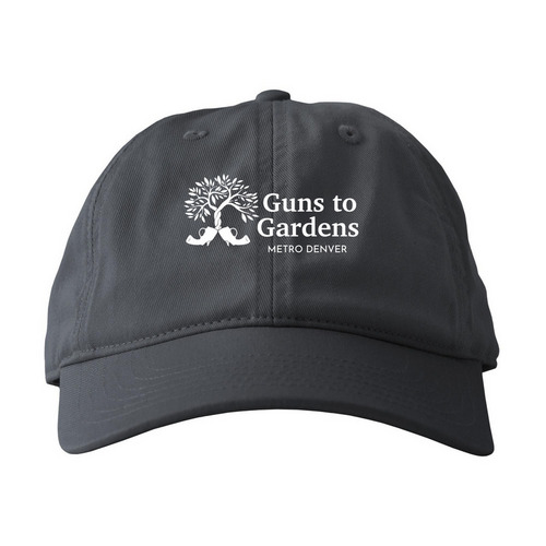 Guns to Gardens Hats&nbsp;?, a Charcoal Printed Eco Baseball Cap