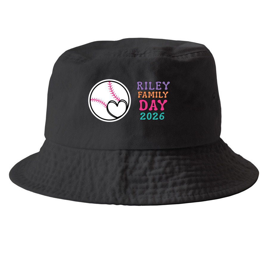 Riley Family Day 2026- Hats, a Black Printed Bucket Hat