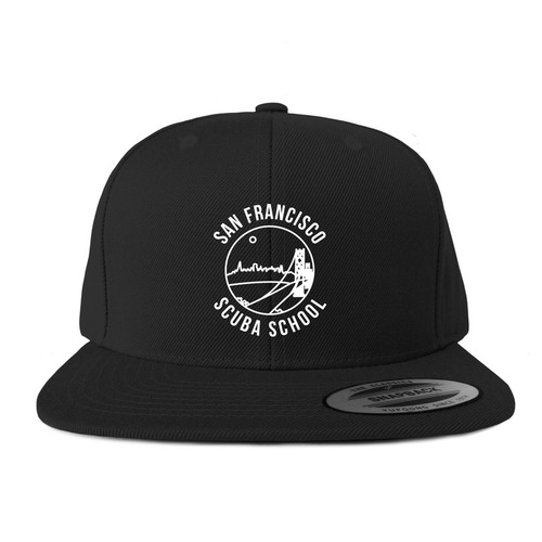 SF SCUBA Schools Hats, a Black Snapback Hat