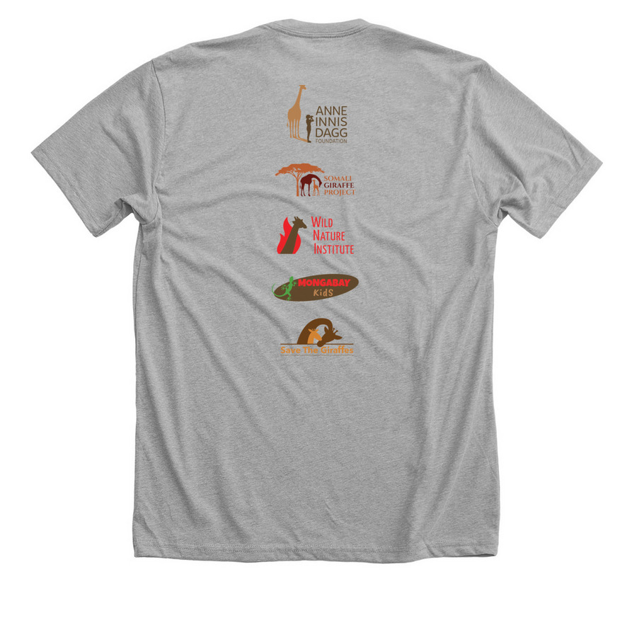 World Giraffe Week 2026, a Athletic Heather Premium Unisex Tee (back-view)