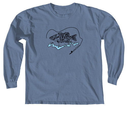 RVA Smallmouth&nbsp;, a Blue Jean Comfort Colors Long Sleeve Tee