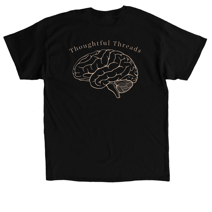 Thoughtful Threads, a Black Classic Unisex Tee (back-view)
