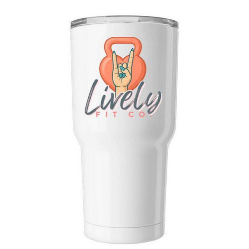 Lively Fit Co. Tumbler, a White Insulated Tumbler