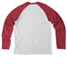 Gallatin Valley All Stars Baseball Sleeves&nbsp;, a Rise Up Red/ Bright White Allmade Eco Triblend Colorblock Raglan Long Sleeve Tee (back-view)