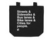 Cities for People Tote, a Black Organic Cotton Tote Bag