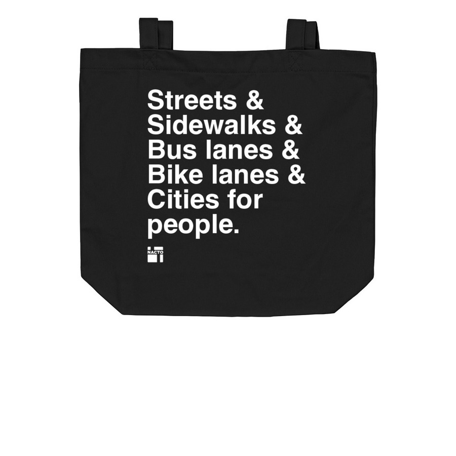 Cities for People Tote, a Black Organic Cotton Tote Bag