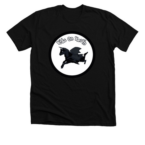 Kids On Kerth Bat Goat, a Solid Black Blend Premium Unisex Tee