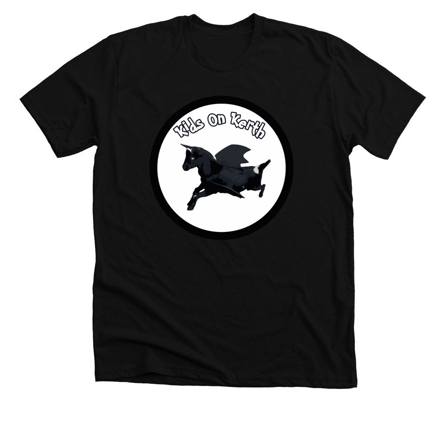 Kids On Kerth Bat Goat, a Solid Black Blend Premium Unisex Tee