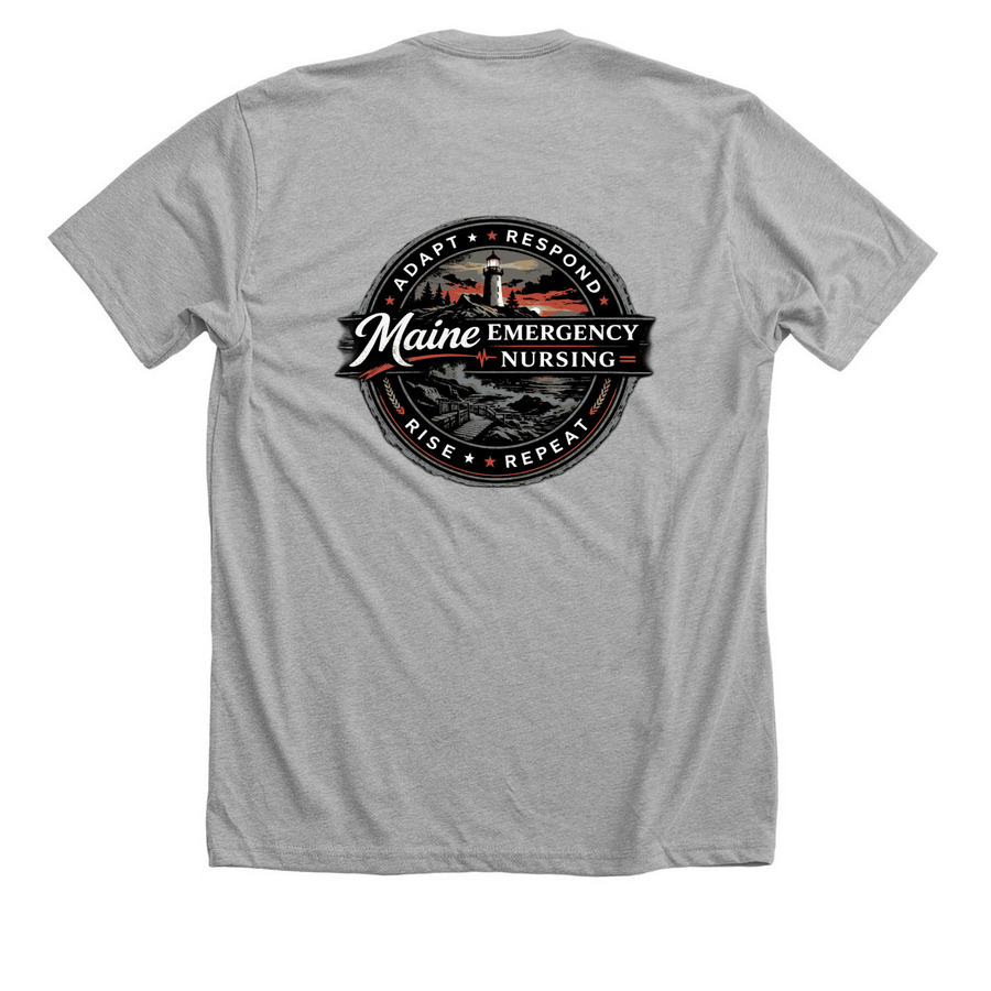 ENA Maine Chapter, a Athletic Heather Premium Unisex Tee (back-view)