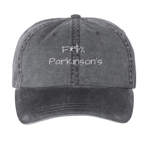 F*$% Parkinson?s Gear, a Black Printed Pigment Dye Baseball Cap
