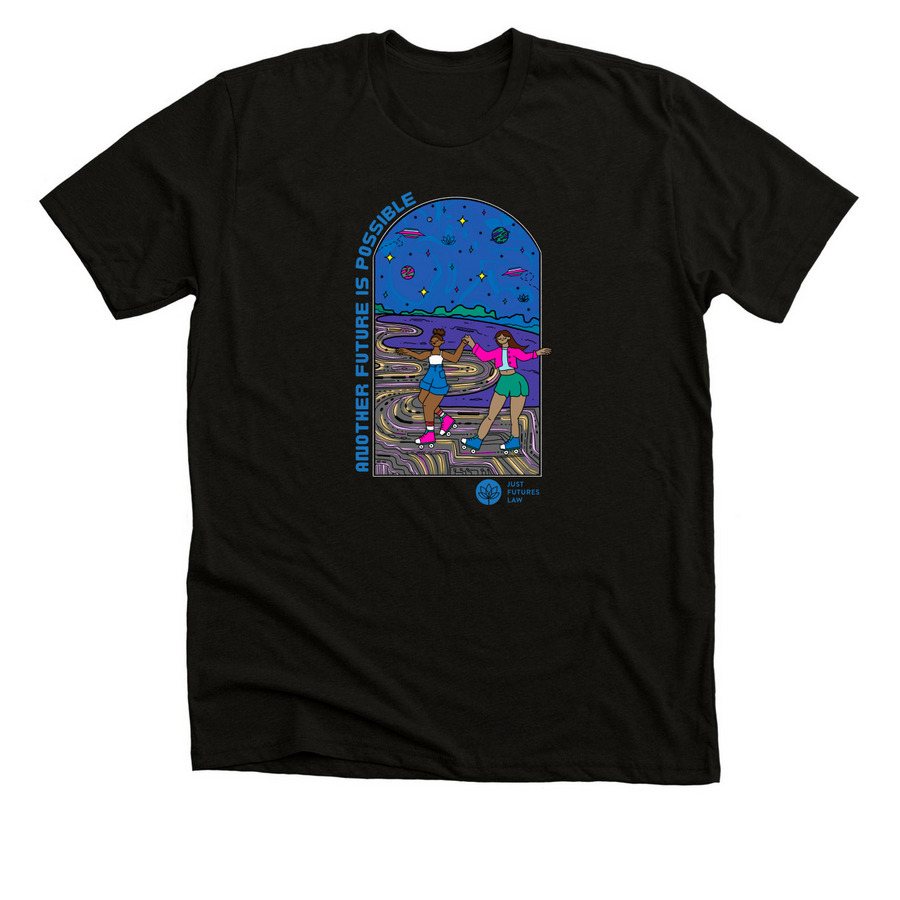 Another Future is Possible, a Solid Black Blend Premium Unisex Tee
