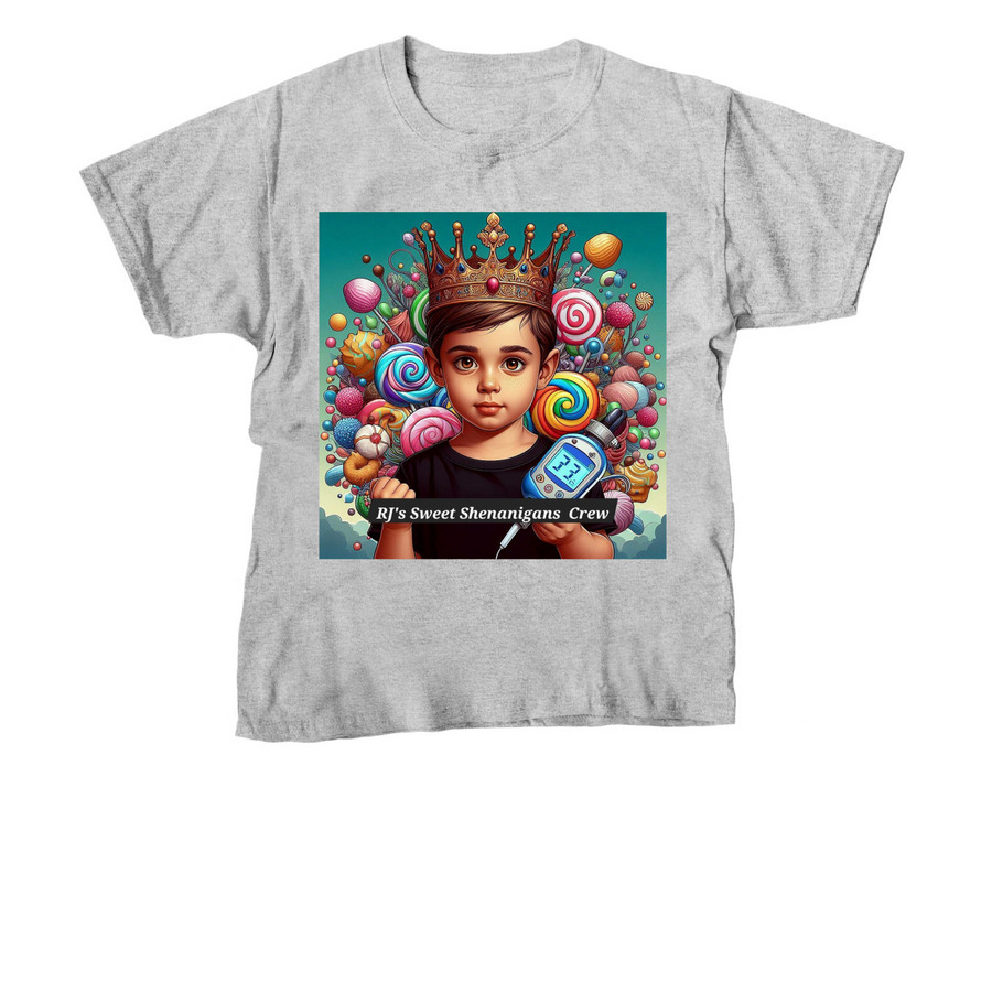 RJ's Sweet Shenanigans, a Sport Grey Youth Unisex Tee