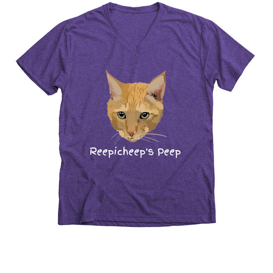 Reepicheep's Peep, a Purple Rush Premium V-Neck Tee