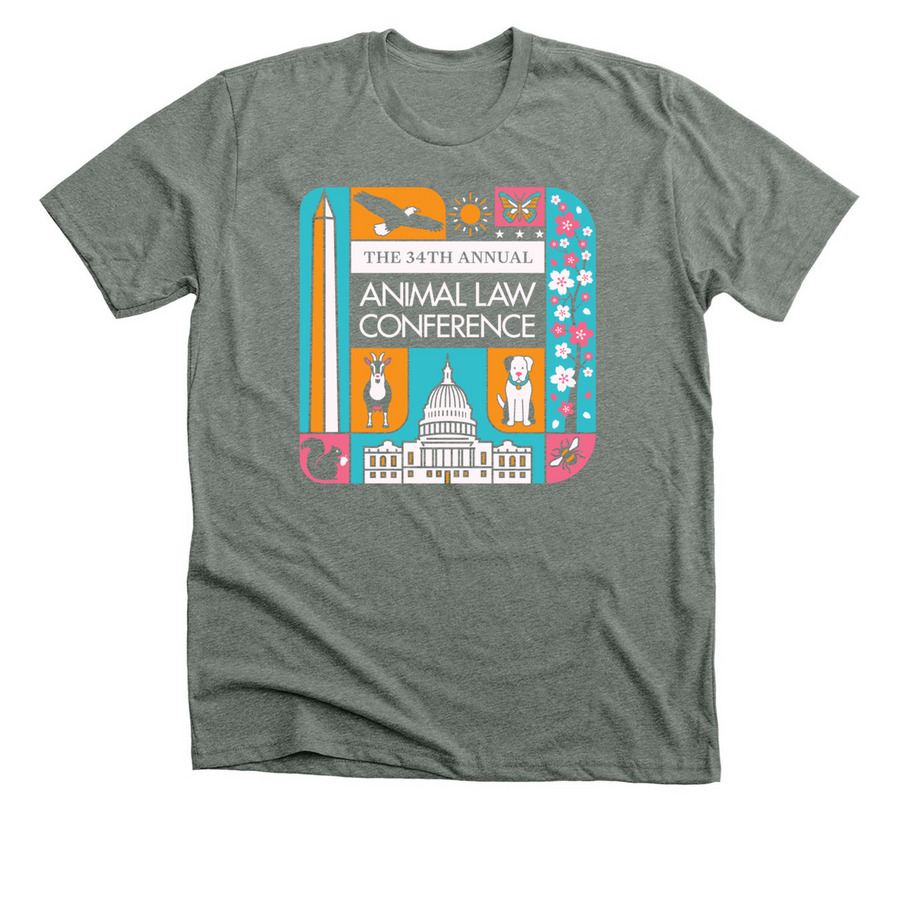 34th Annual Animal Law Conference - Exclusive, a Deep Heather Premium Unisex Tee