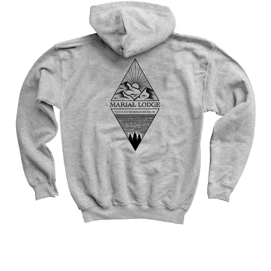 Marial Lodge Youth Sweatshirt, a Sport Grey Youth Pullover Hoodie (back-view)