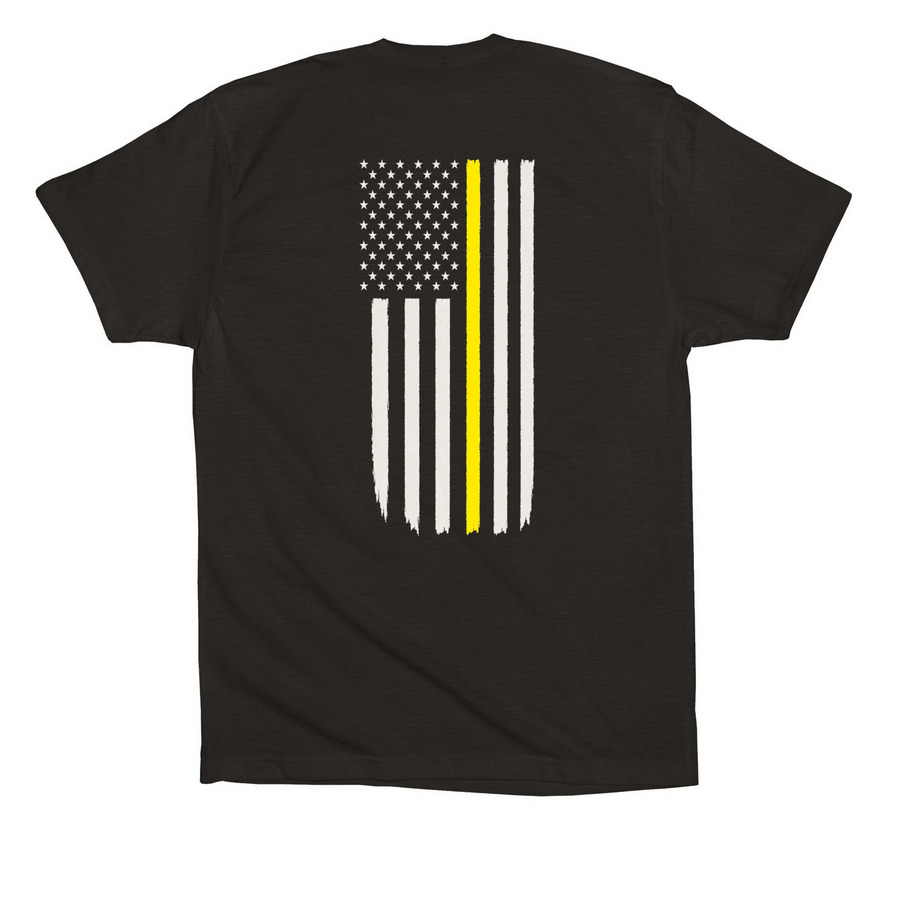 CCF Salutes 911 Dispatchers, a Black Premium Cotton Tee (back-view)