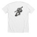 Limited Edition Go Skate Turtle, a Solid White Blend Premium Unisex Tee (back-view)