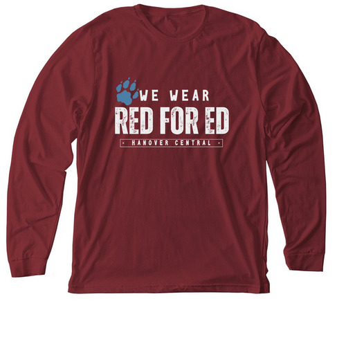 Indiana Red for Ed, a Heather Cardinal Premium Long Sleeve Tee