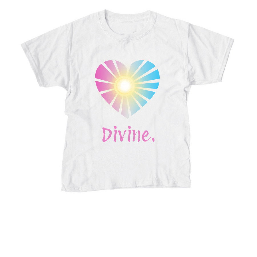 Trans is Divine, a White Youth Unisex Tee