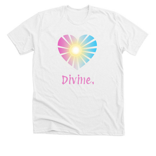 Trans is Divine, a Solid White Blend Premium Unisex Tee