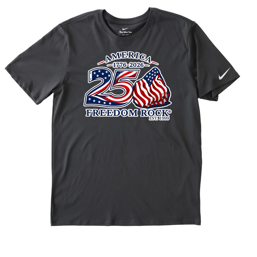 America 250 Freedom Rock?, a Anthracite Nike Dri-FIT Jersey Blend Performance Tee
