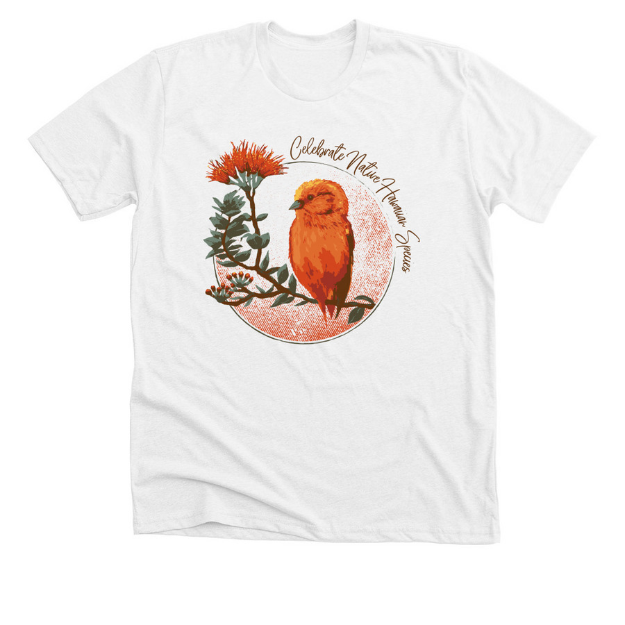 Celebrate Native Hawaiian Species, a Solid White Blend Premium Unisex Tee