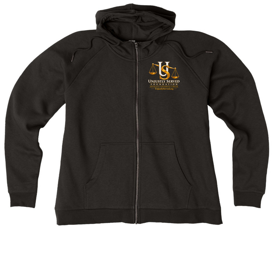 Wear the Mission. Support the Movement., a Deep Black Allmade Women?s Organic CVC Zip-Up Hoodie