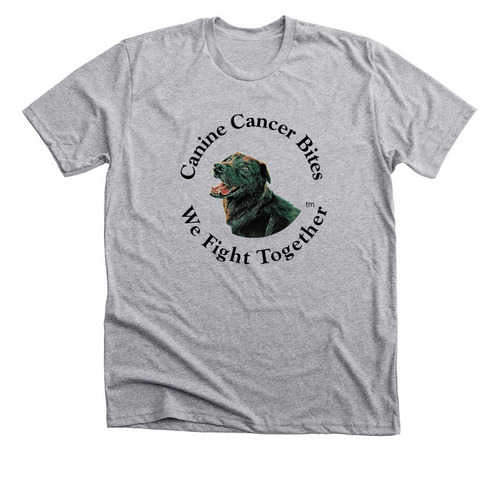 Canine Cancer Bites, a Athletic Heather Premium Unisex Tee