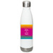 Social Worker in Action Pride Water Bottle, a White Stainless Steel Water Bottle