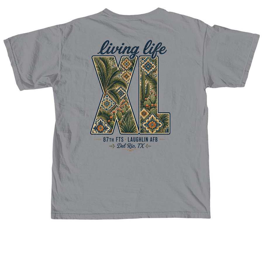 Life XL Unisex Tee, a Granite Comfort Colors Unisex Tee (back-view)
