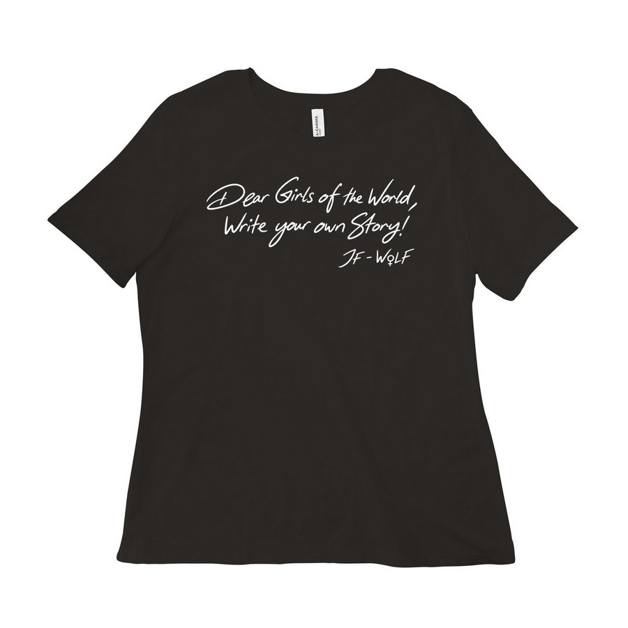 Limited Edition: Dear Girls of the World, a Black Women?s Relaxed Cotton Tee