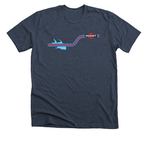 Permitini, a Heather Midnight Navy Premium Unisex Tee