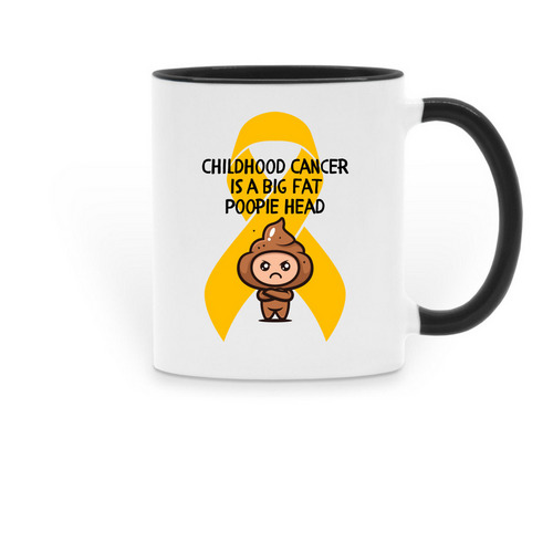 Childhood Cancer Mug, a Black Two-Tone Ceramic Mug