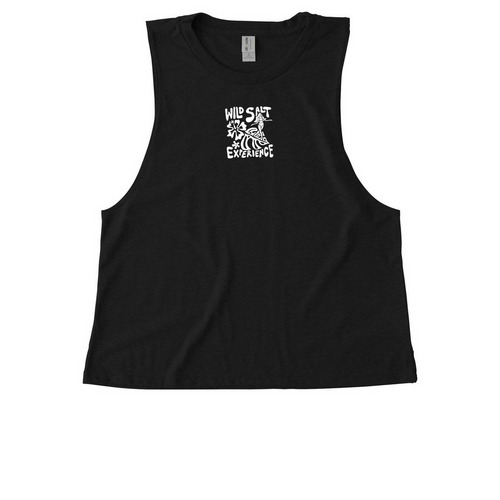 Wild Salt Experience Tanks, a Deep Black Allmade Eco Triblend Women?s Muscle Tank