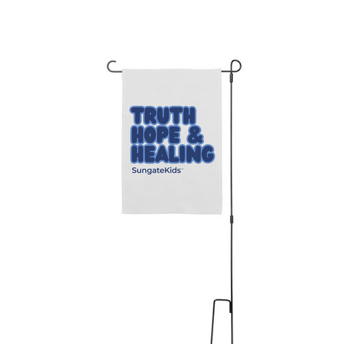 Yard Sign with Stake, a White 12" x 18" Yard Flag with Stake