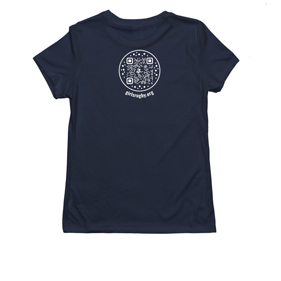 Women's Rugby Mom T-Shirt, a Night Sky Navy Allmade Eco Triblend Women?s Tee (back-view)