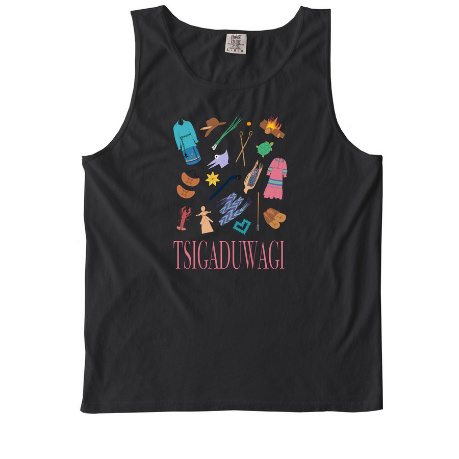 Tsigaduwagi, a Black Comfort Colors Tank Top