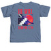 He Will Lead V2, a Blue Jean Comfort Colors Unisex Tee (back-view)
