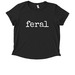Feral Cat Shirt, a Deep Black Allmade Eco Triblend Women?s Scoop Neck Tee