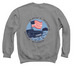Crewneck Sweatshirt, a Charcoal Crewneck Sweatshirt (back-view)